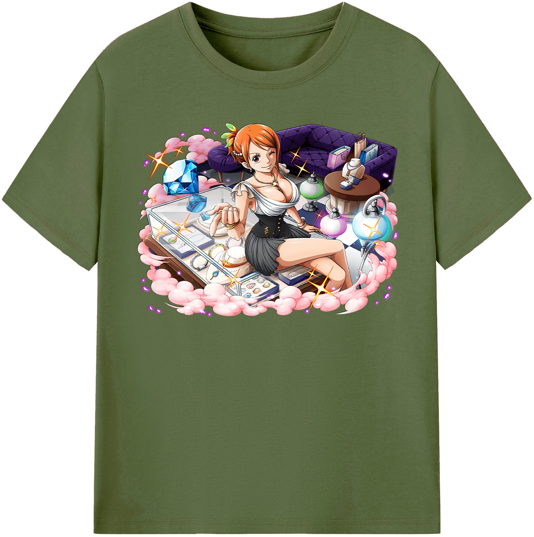 ワンピース ナミ ONE PIECE Nami 綿100％半袖Tシャツ（フロントプリント）